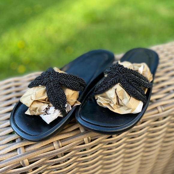 ROBERT CLERGERIE Beaded Slides - Picture 3 of 12